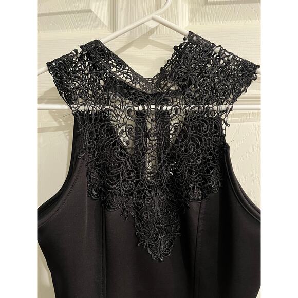 deb Black Lace A-Line Midi Dress size medium - Picture 5 of 6